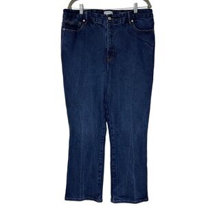 {Good American} "Good Curve Straight Super High Rise Indigo537" Stretch Jeans